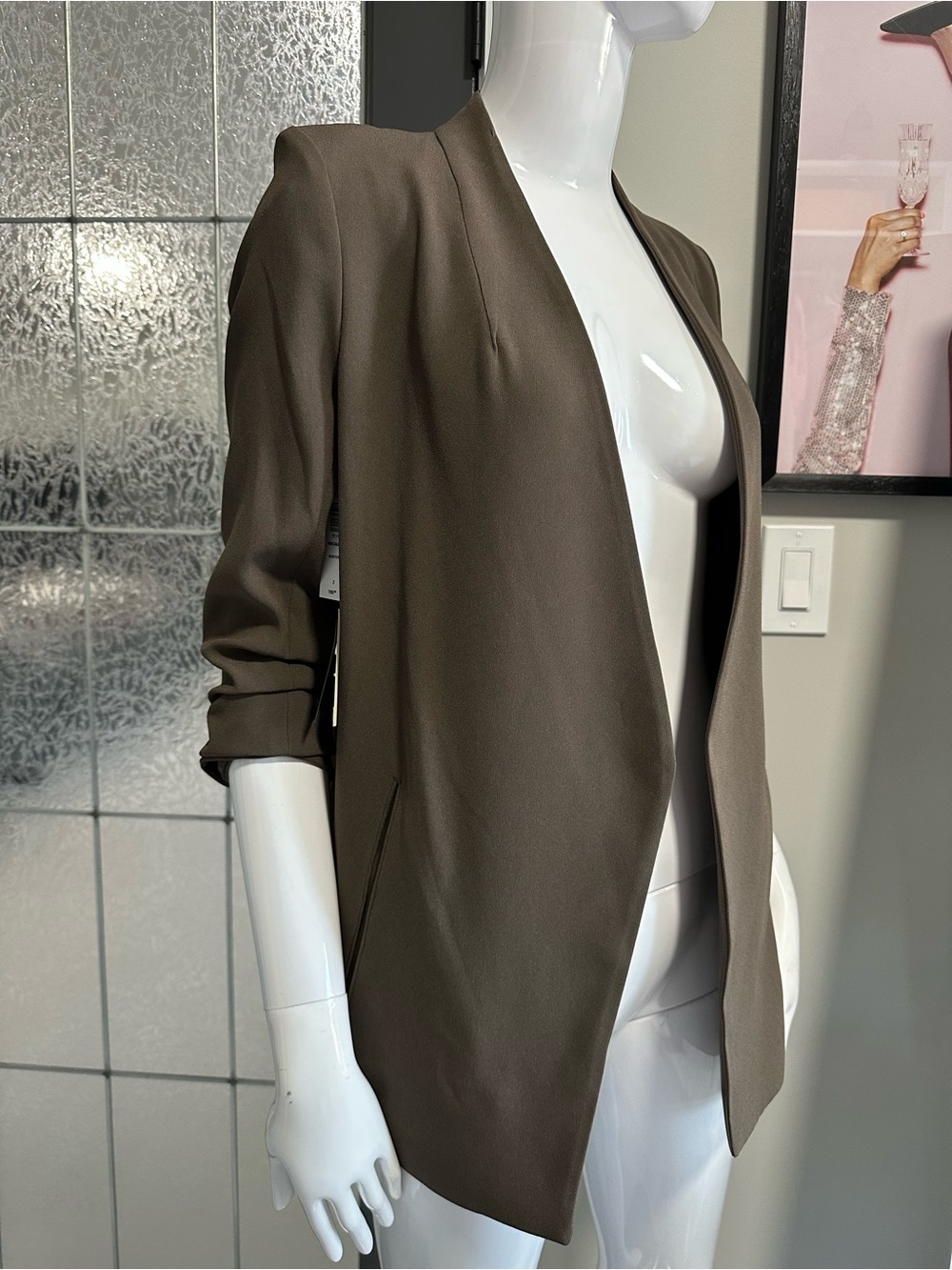 Babaton Olive Open-Front Blazer Jacket - Picture 8 of 11